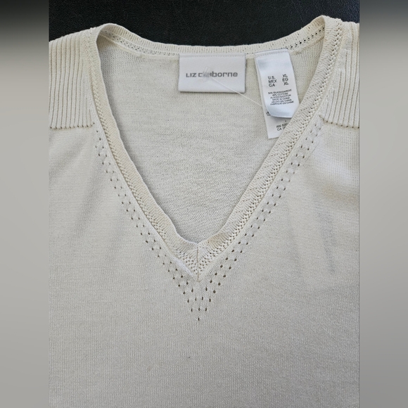 NWT - Silk Blend Liz Claiborne Cream Jersey - Size XL - Picture 4 of 10